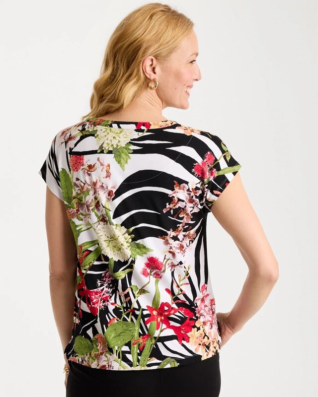 Tropical Nights Refined Button Tee - image 3